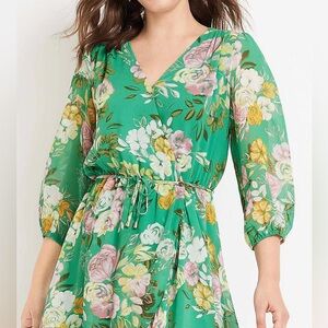 Maurices Floral Wrap Mini Dress — women’s size large